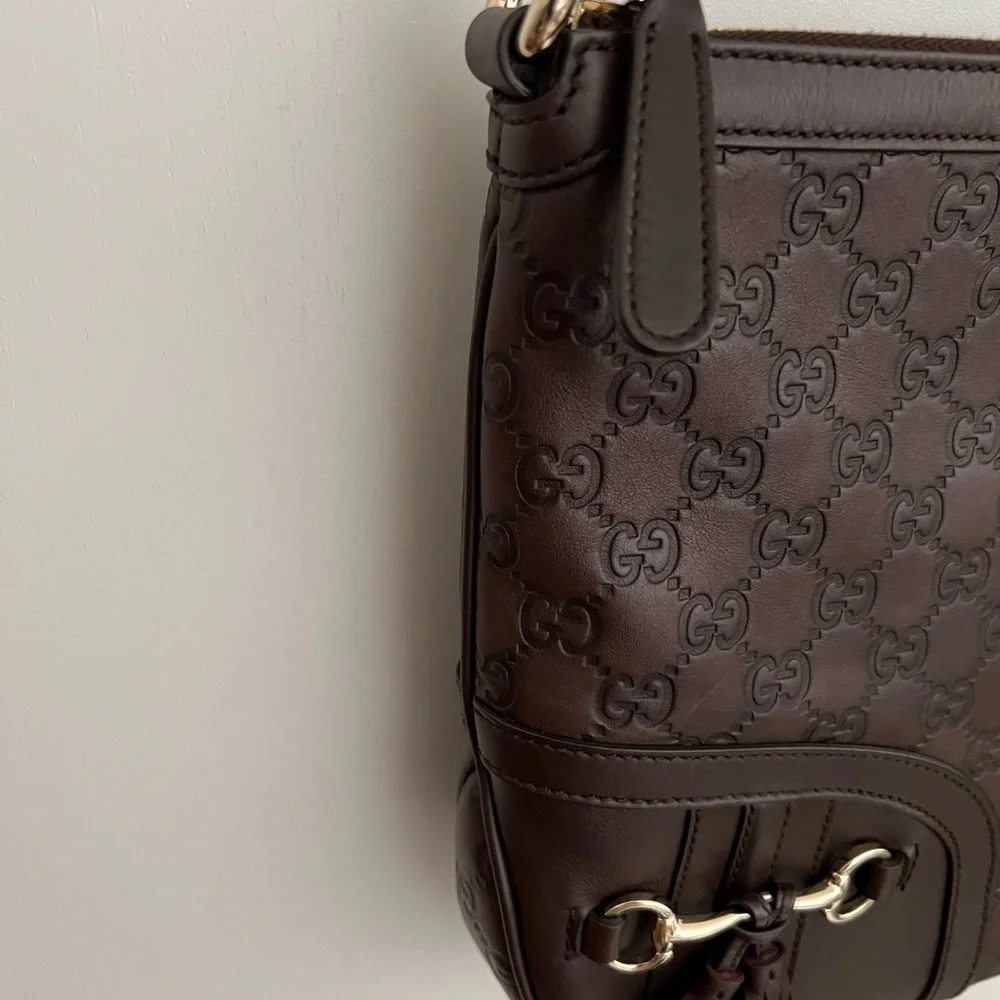 Authentic Preloved Guccissima Dark Brown Messenger bag - Picture 6 of 16